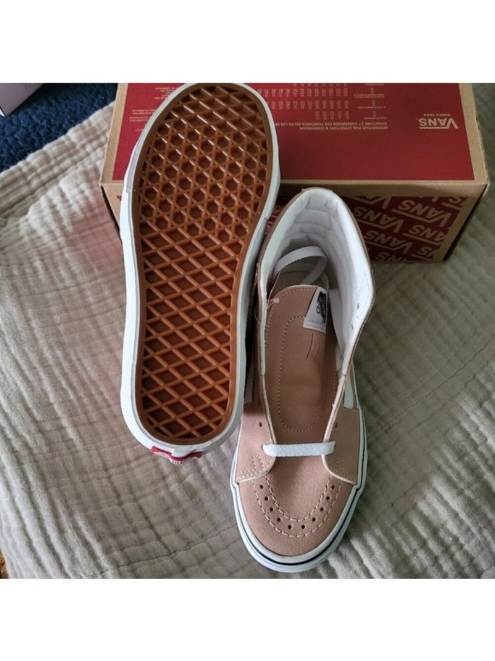 Vans Sk8 Hi Classic Women Size 5 Mahogany Rose and True White 042026 - Picture 8 of 9